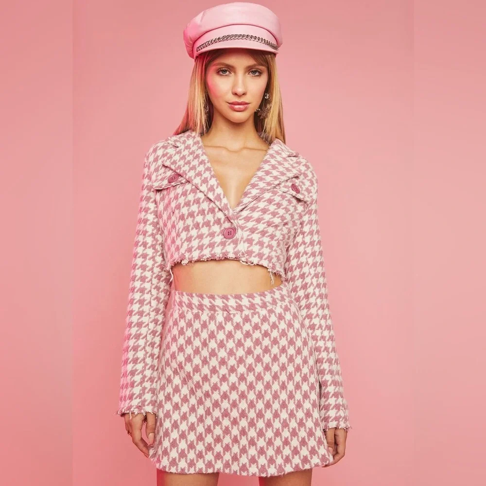 Sug­ar Thril­lz Walk Of Fame Tweed Mini Skirt - Picture 5 of 7